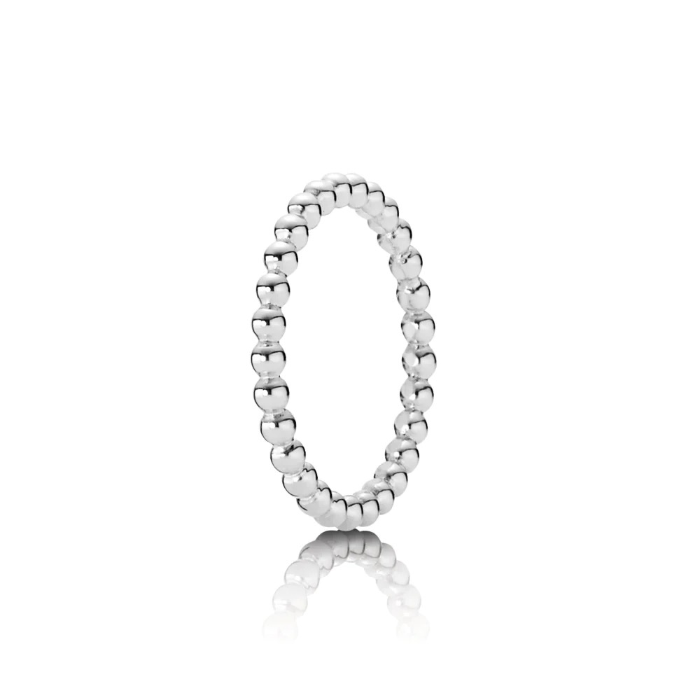 Pandora Shimmering Silver Beaded Ring